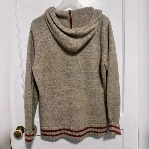 Smartwool Merino Wool Zip Up Granola Fairycore Sweater With Hood Size M - Picture 3 of 3